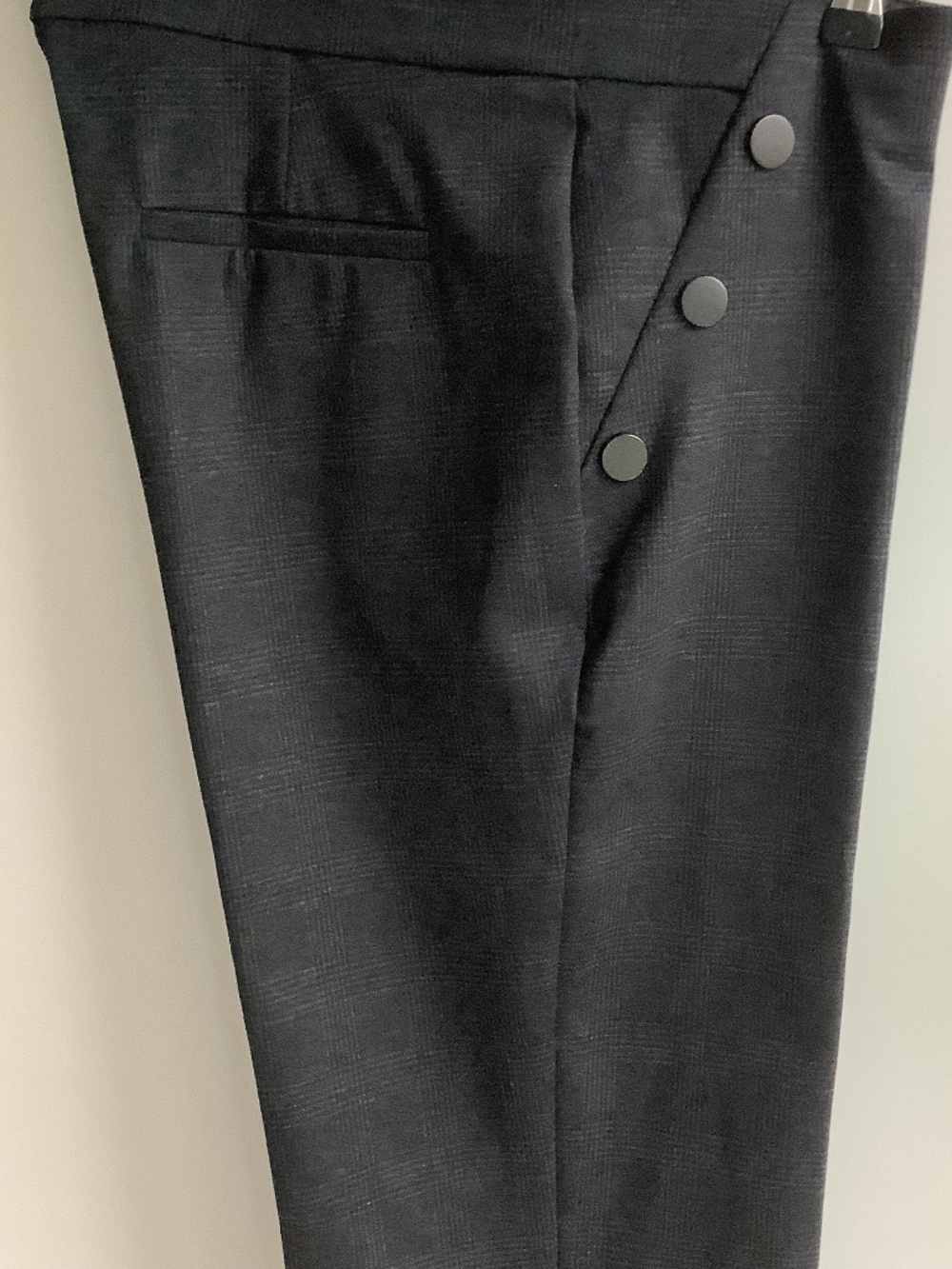 Chloe + Jasmine Women Pants Straight Leg, Dark Gray Squared, Size L